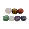 Lot de 7 pierres polies de chakra, cristaux de guérison naturels pour la méditation et la décoration. - Pierres Irrégulières en Sac
