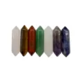7pcs chakra cristal guerison pierres double termine colonne hexagonale ensemble de pierres - Piliers Hexagonaux en Sac