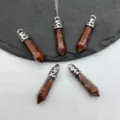 Pietra naturale cristallo agata ciondolo colonna esagonale collana accessori gioielli - Marmo Rosso