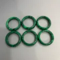 Green malachite stone ring vintage circular fashion jewelry accessory variant set for women. - 18-20mm Inner Diameter / Malachite