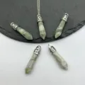 Natürlicher Stein Kristall Achat Sechseckige Säule Anhänger Halskette Schmuck Zubehör. - Glückverheißende Jade