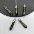 Naturstein Kristall Achat sechseckige Säule Kugel Anhänger Halskette Schmuck Zubehör. - Drachenblutstein