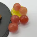 Natural crystal stone sphere polished handicraft ornament for home decor and desktop display. - 25mm / Watermelon red