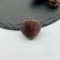 Ciondolo in pietra naturale a forma di cuore collana di cristallo accessorio DIY moda - Quarzo rosa