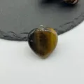 Natural gemstone heart pendant crystal charm necklace jewelry accessories 30mm for DIY - Tiger's Eye