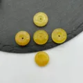 Perles de jade en cristal jaune naturel pour fabrication de bijoux DIY, vue détaillée. - Pierre Topaze