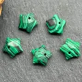 12mm faceted star malachite stone beads diy pendant charm for jewelry making handmade craft accessories - Malachite
