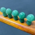 Green stone crystal mushroom figurine for micro landscape garden and potted plant decoration. - Green Aventurine (1 Piece)