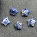 12mm faceted star gemstone pendant beads for DIY jewelry making earrings necklaces crafts. - Sodalite Style