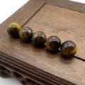 10mm holeless tiger eye stone round beads semi-precious crystal loose beads for DIY jewelry making. - Tiger's Eye