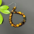 8x10mm square irregular tiger eye gemstone loose beads strand for DIY jewelry making detail - Tiger's Eye
