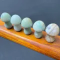 Natural stone mushroom miniature figurines set for DIY micro landscape garden fish tank decor - Amazonite (1 Piece)