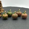 Natural stone apple pendant detail, small crystal apple charm for DIY jewelry making. - Unakite