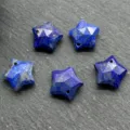 12mm faceted lapis lazuli star pendants natural stone star DIY jewelry making charms 5pcs - Lapis Lazuli