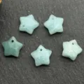 12mm faceted star crystal stone pendant DIY charm for handmade earrings necklace jewelry making - Amazonite
