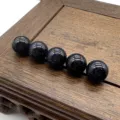 10mm dark blue sandstone round loose beads gemstone DIY jewelry accessories material details view - Synthetic Blue Sandstone