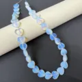 12mm perline di pietra opalina a forma di cuore semi lavorate creazione di gioielli - Opale Sintetico