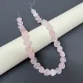 12mm natural pink heart crystal stone beads semi-finished jewelry making DIY necklace - Rose Quartz Strand