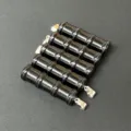 Schwarzer Kristall Achat Bambus Anhänger Detailansicht, edler Halbedelstein DIY Schmuck Accessoire. - Obsidian (1 Stück)