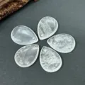 Ciondoli a goccia in quarzo trasparente, perline di cristallo forate per collana bracciale 5pz - Cristallo di Rocca (1 Pezzo)