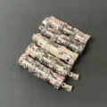 Naturstein Bambus Form Anhänger Kristall Achat DIY Schmuck Halskette Zubehör Charm - Schwarze Ader Rhodochrosit