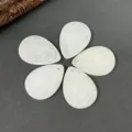 Pendenti in cristallo goccia di quarzo chiaro dettaglio per creazione di gioielli fai da te. - 1 pz Pietra di giada bianca
