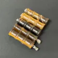 Naturstein Bambus Anhänger Detailansicht, Kristall Achat DIY Schmuck Halskette Zubehör. - Tigerauge (1 Stück)