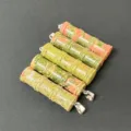 Natürlicher grüner Stein Bambus Form Anhänger Edelstein DIY Schmuck Halskette Detail - Unakit (1 Stück)