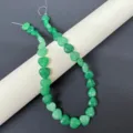 Natural green stone heart beads semi-finished DIY jewelry necklace bracelet making accessories - Dyed Malaysian Jade