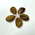 Natuurlijk tijgeroog druppel steen vergulde hanger voor DIY sieraden maken ketting oorbellen. - 32*22MM Vergulde Hanger / Tijgeroog (1 Stuk)