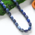 Perline rettangolari in pietra preziosa blu naturale per la creazione di gioielli fai da te. - Lapislazzulo