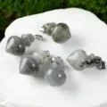 Natural Stone Crystal Gourd Pendant Conical Healing Pendulum Necklace Jewelry Variant Item - Labradorite Pendant