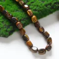 Natural tiger eye agate irregular rectangular beads straight hole diy jewelry accessories - Tiger's Eye