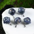 Ciondolo pianeta in pietra naturale forma Saturno collana galassia universo moda accessori - Sodalite Blu