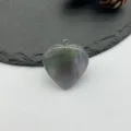 Natural stone heart-shaped pendant crystal necklace gemstone DIY jewelry accessories keychain - Fluorite