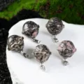 Ciondolo pianeta in pietra naturale collana galassia universo gioiello elegante charm - Rodonite