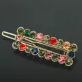 Korean fashion crystal hair clip sparkling rhinestone barrette for women and girls daily use - QWJ001 Colorful