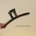 Brown large hair claw clip for thick hair, stylish tortoise shell design accessory for daily wear. - 6#