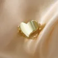 Small gold heart metal hair claw clip, elegant side hair styling accessory for women. - Bright Gold