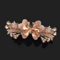 Elegante pinza para el cabello de cristal strass champán para mujer moño - Champán