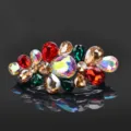 Elegante fermaglio per capelli a molla con strass multicolore da donna, molletta brillante. - Colorato
