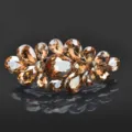Fermaglio per capelli con strass marroni molla in cristallo elegante copricapo donna chic - Champagne