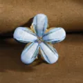 Mini blue flower hair claw clip for kids, cute hair accessory for bangs and toddler styling. - Blue