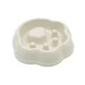 Pet slow feeder dog bowl anti choking slow eating bowl pet food bowl anti overturning supply - Milky Grey