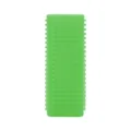 Green silicone pet bath brush, dog and cat hair removal massage comb tool for daily grooming. - Green