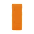 Orange silicone pet bath brush, professional dog and cat grooming massage brush for daily cleaning. - Orange