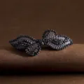 Elegant black rhinestone bow hair clip for women, sparkling crystal spring barrette for daily wear. - Gunblack Gray