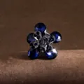 Blue metal flower hair claw mini sparkling crystal shark clip elegant hair accessory for women - TS123 Blue