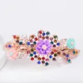 Korean Rhinestone Flower Spring Hair Clip Large Gold Barrette for Women Hair Styling - Colorful (FJ026)