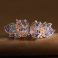 Large Rhinestone Hair Clip Elegant Blue Crystal Spring Clip For Women Hair Styling - Butterfly / Blue